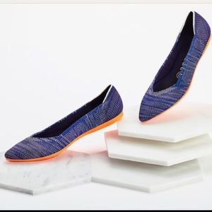 Rothy’s The Point blue flats! Discontinued color!